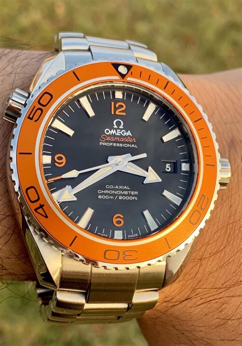 omega planet ocean 42mm replica|omega planet ocean orange bezel.